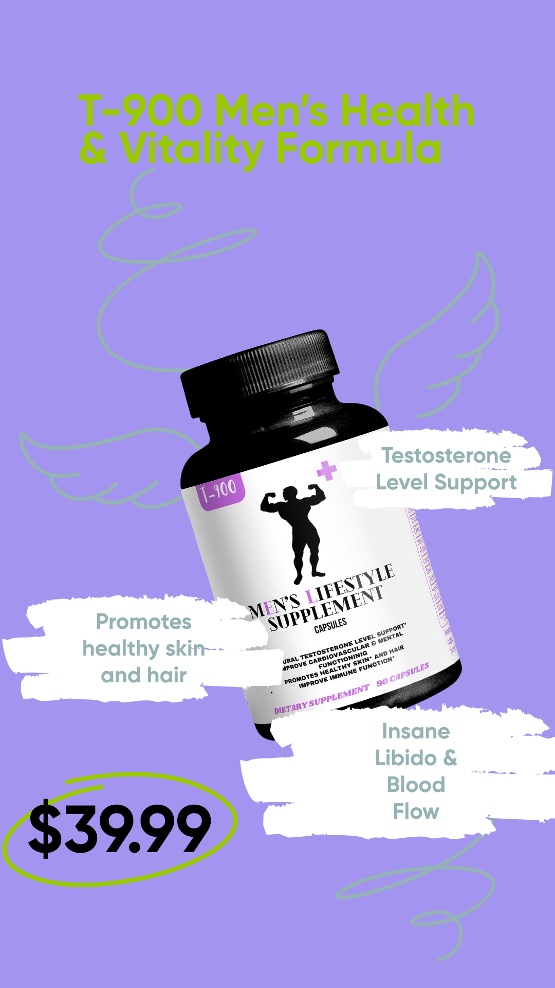 T-900 Men's Lifestyle Supplement : Health & Vitality